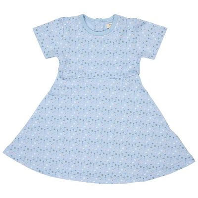 Summer Skater Dress - Flowers, Blue