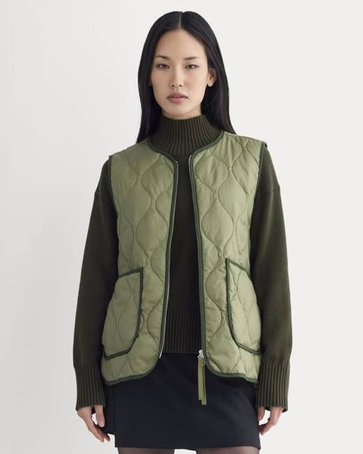 ReNew Quilted Vest | Lichen Green