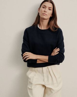 The Brushed / Vintage-fit Sweat - Navy