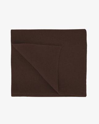 Merino Wool Scarf - Coffee Brown
