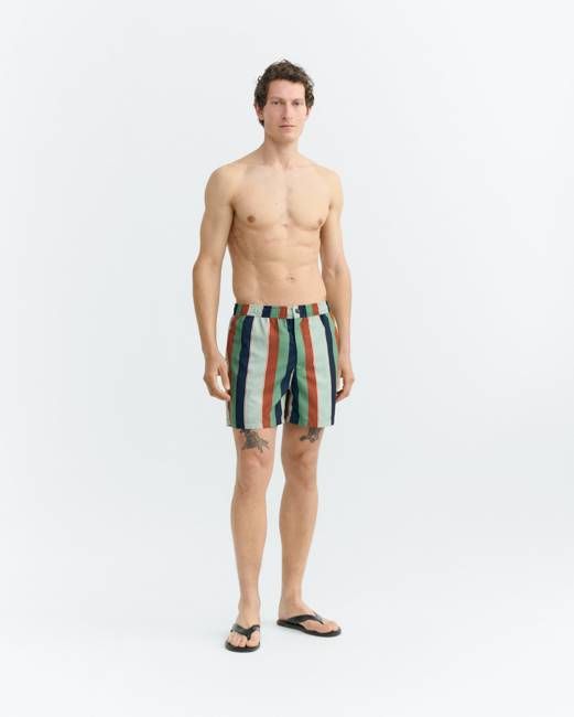 Multicolor striped swimsuit Liu