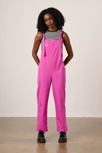 Una - Cotton Dungarees in Pink Orchid