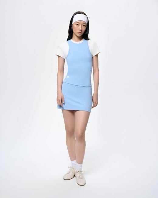Womens Court Side Skort—Dewdrop Blue
