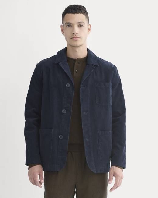 Fine Wale Corduroy Chore Blazer | Navy