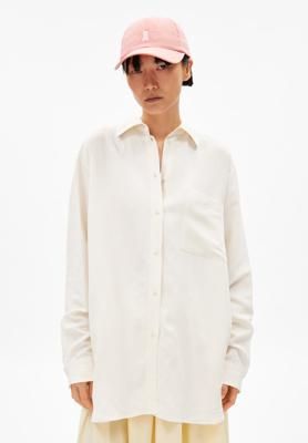 Long sleeve blouses MAALGAA LINO in oatmilk by ARMEDANGELS