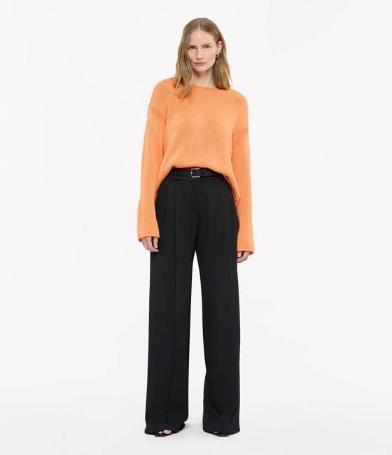 Draped Knit Sweater | Papaya