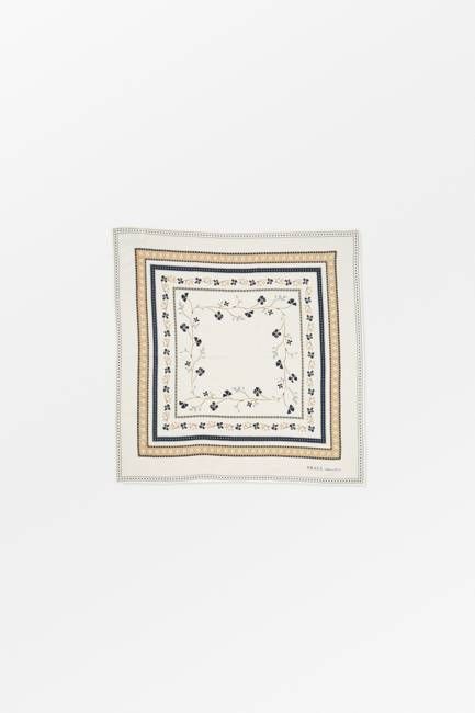 Skall floral scarf 55x55 - Ivory