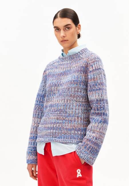 UN-WASTED CREW KNIT SWEATER | dark poppy