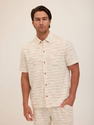 Paxton Shoreline Terry Button-Down Pocket Shirt