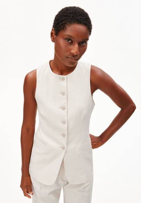 LANGE LEINEN-MIX WESTE