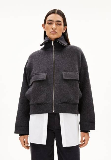JOANIAAS KNIT JACKET | steel melange