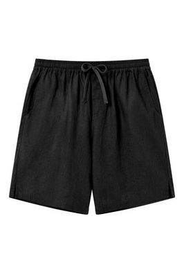 JERRY - Linen/oc short- black