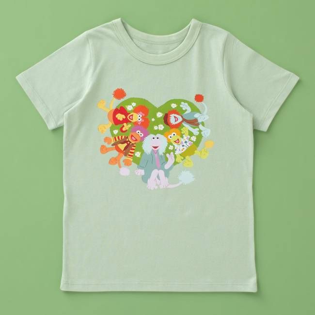 Short-Sleeve GRAPHIC Tee - Fraggle Rock Heart Meadow Green