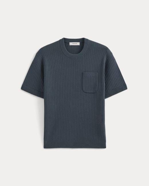 Textured Knit Tee | Midnight Navy
