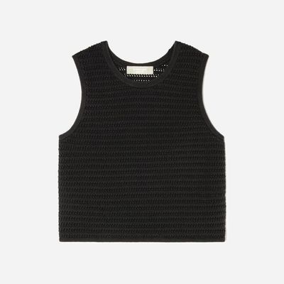 The Crochet Knit Cami | Black