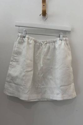 Sample Sale Bella Skirt in White Linen
