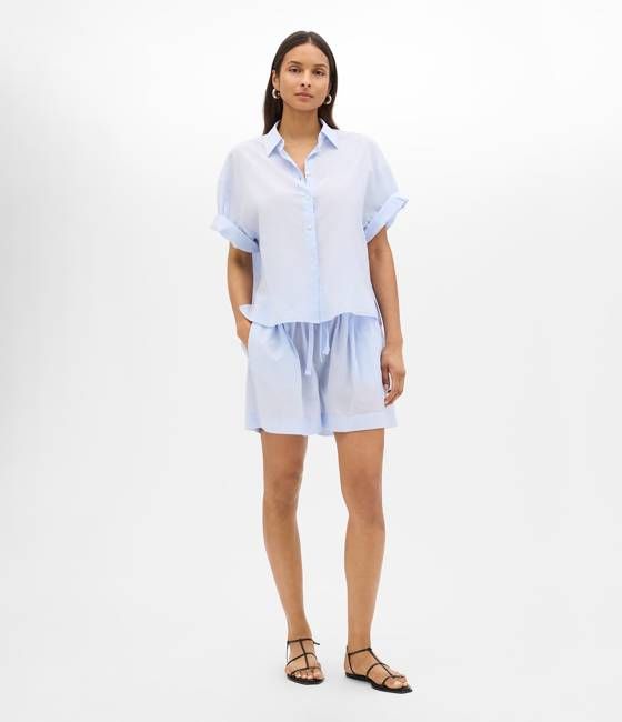 Voile Drawcord Short | Sky