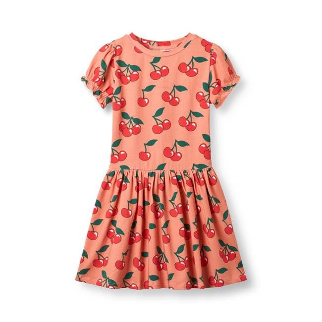 Rubinette short-sleeved dress with cherries