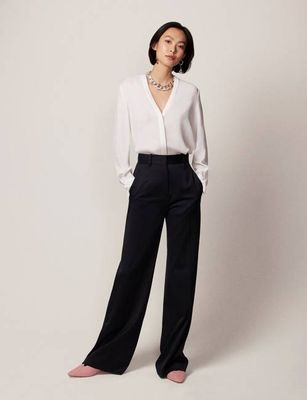 V-Neck Blouse | White