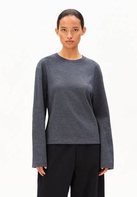 UN-WASTED LONGSLEEVE | steel melange-undyed