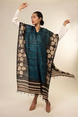 NEW! 3-in-1 Peace Silk Poncho Maple