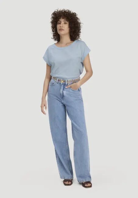 ALVA Wide Leg Embroidery Jeans made from organic cotton with TENCEL™ Lyocell