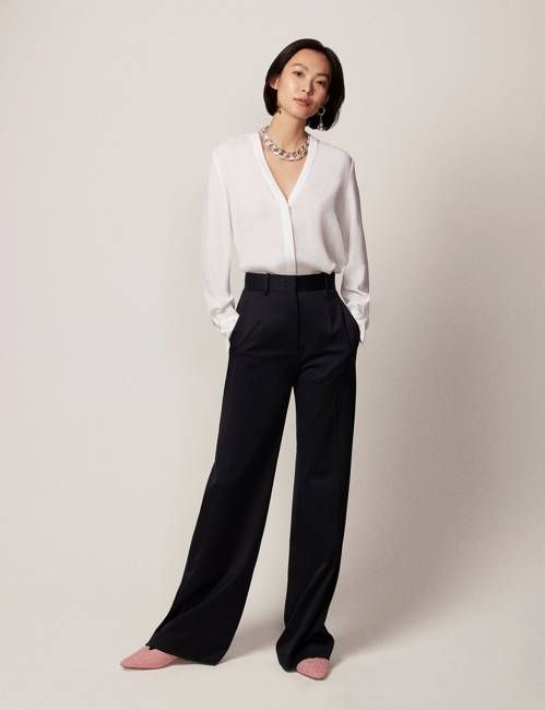 V-Neck Blouse | White