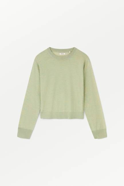 Amara o-neck jumper - Light green mélange