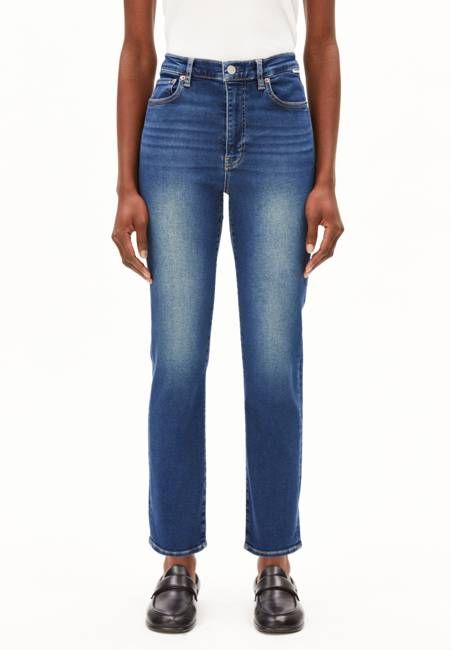 LEJAANI HIGH WAIST SLIM JEAN | dk indigo