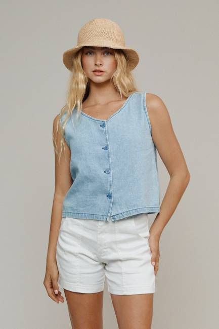 Skyline Summer Denim Vest