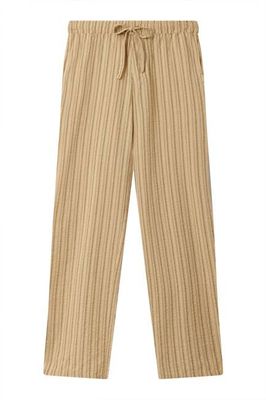 JOSHUA - Trouser - Print brown stripe