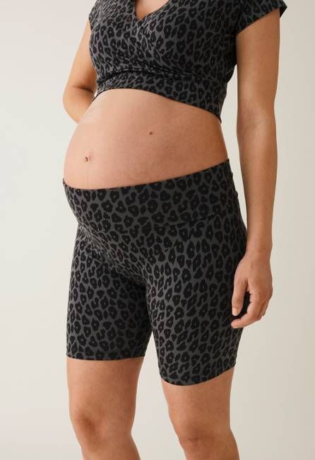Maternity biker shorts - Leo print