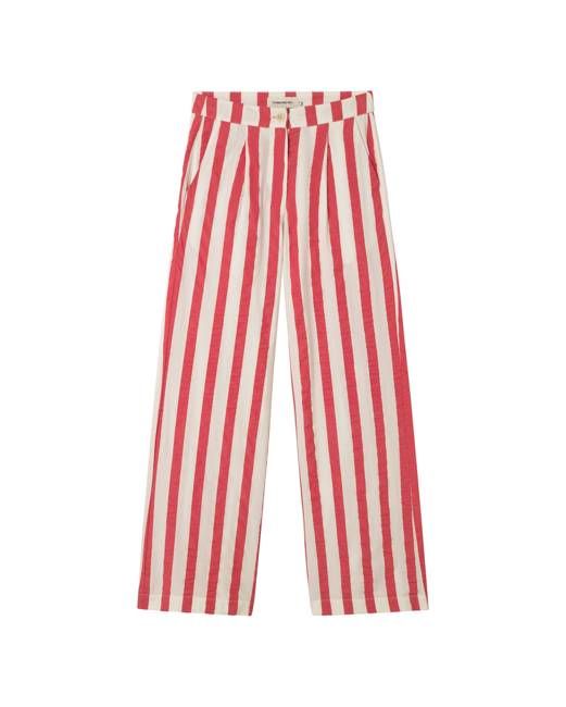 Wide leg striped Seersucker Manolita pants