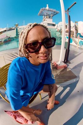 Mika - Sonnenbrille mit lila Streifen