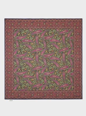 Biodegradable Italian Tencel Pink Paisley Flamboyant Scarf