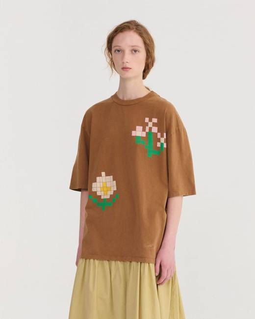 Bobo Choses Pixel Flowers Oversize T-Shirt