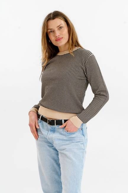 HANA Organic Cotton Jumper - Cream & Black