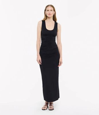 Ruched Tank Dress | Black
