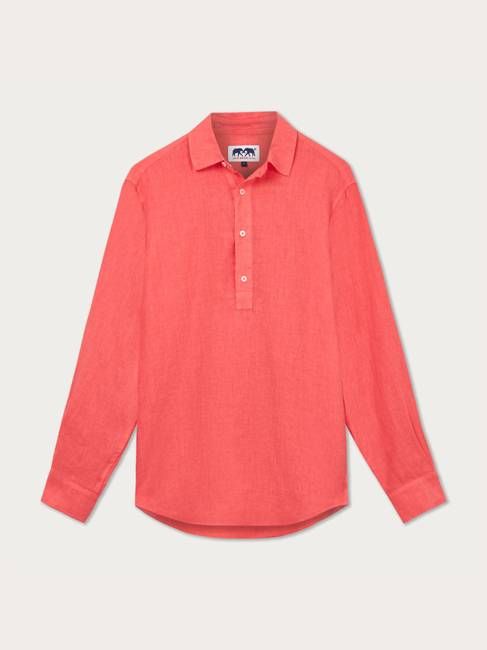 Men's Coral Rose Hoffman Linen Shirt