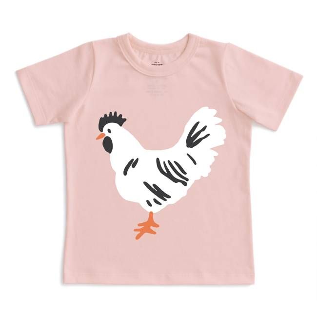Short-Sleeve GRAPHIC Tee - Chicken Pink