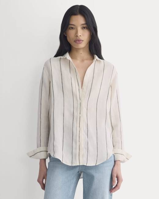 The Must-Have Shirt in Linen | Gardenia/Meteorite