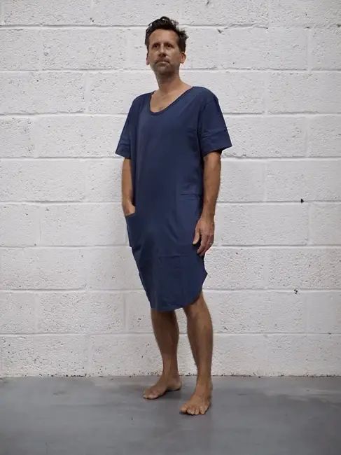 io men's nightshirt / midnight blue — Noctu