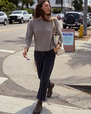 Crescent Knit Boatneck Top