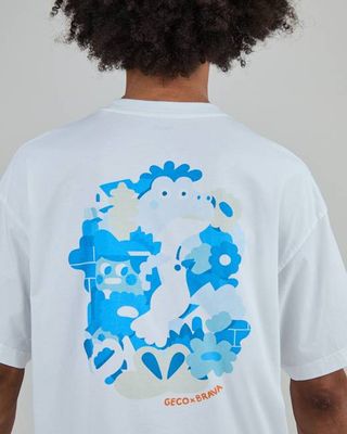 Geco Friends Oversize-T-Shirt Weiß