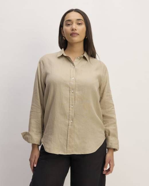 The Must-Have Shirt in Linen | Trench Coat Khaki