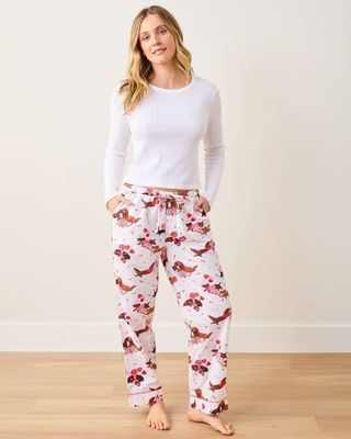 Dachshund Date - Petite PJ Pants - Cloud