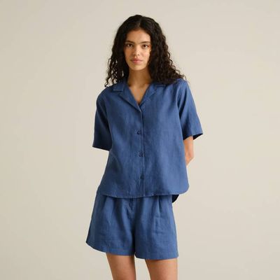 DEDICATED - Shirt Torup Linen True Blue