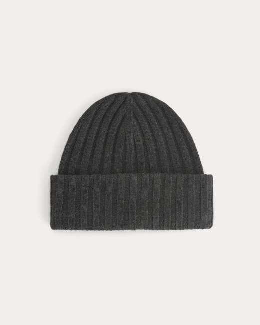 Chunky Ribbed Beanie | Heathered Soot