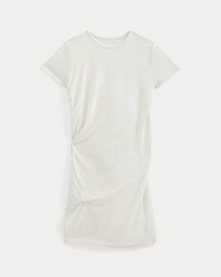 Twisted Short-Sleeve Crew Dress | Bone