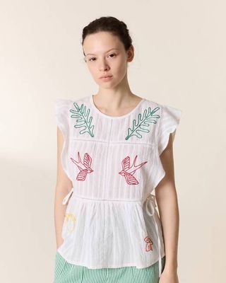 Leon & Harper Conor Bestickte Bluse